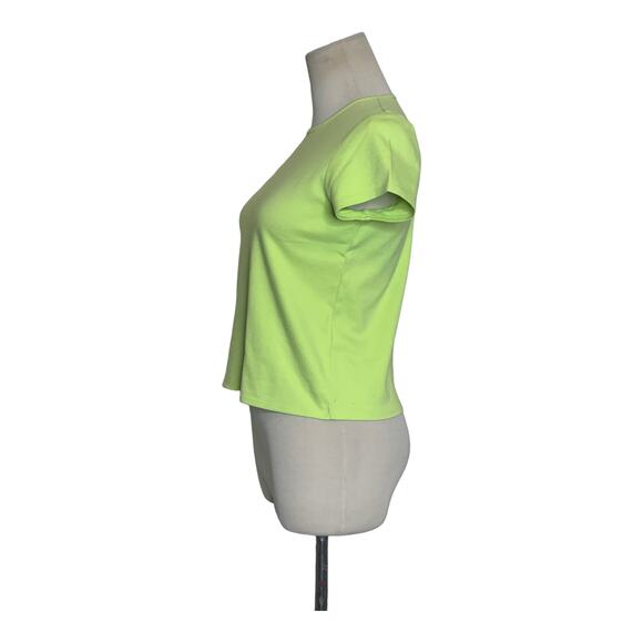 Eileen Fisher lime green short sleeves top size SP - Picture 3 of 9